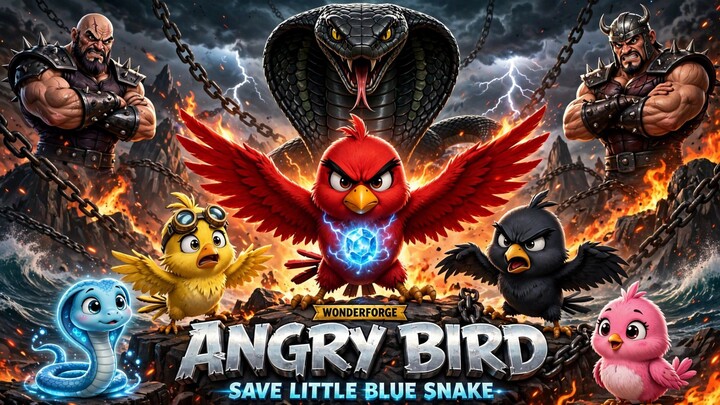 Angry bird save little blue snake /Animation Video/Ai Animation