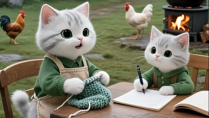 Today is Dad Cat’s birthday, and Mom Cat has brought the kids to the construction site to surprise h