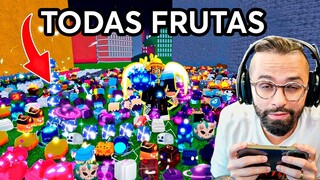 FIZ O IMPOSSÍVEL! 🔥 GIREI FRUTAS ATÉ PEGAR TODAS QUE EXISTEM NO BLOX FRUITS