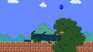 Goomba's Balloon bị mắc kẹt trong một cái cây