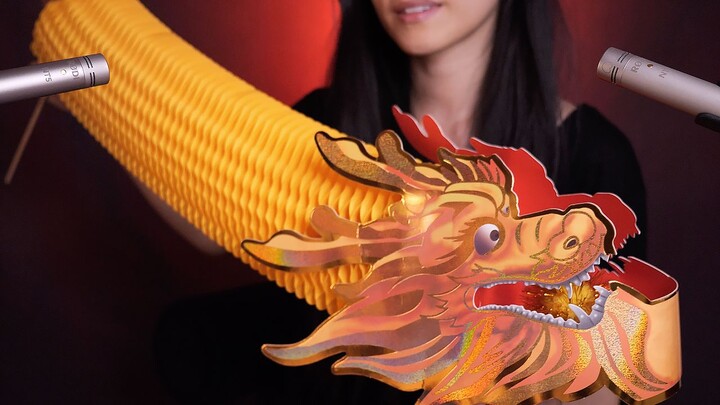 ASMR Fresh Triggers, New Year Dragon Prop Collection | Bakery Whisper for Sleep Aid