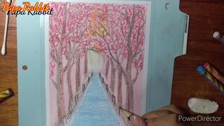 oil pastel Scenery art