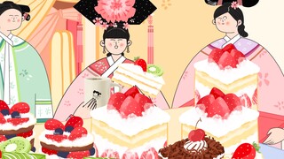 -Empresses in the Palace animation eating show｜An Lingrong's immersive delicious cake~