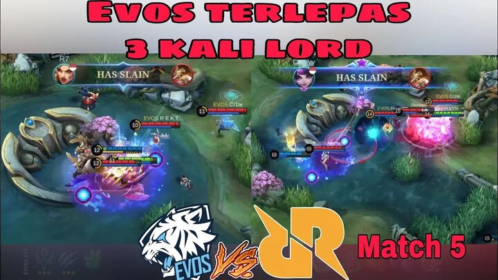 BUKAN REZKI EVOS UNTUK DAPAT LORD! RRQ COMEBACK DARI 0-2 KE 3-2 l MATCH 5 l UPPE