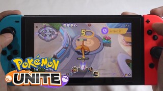 Pokemon Unite Nintendo Switch Gameplay Handheld Walkthrough Tutorial BETA Version