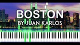 Boston by Juan Karlos piano cover version with lyrics [free sheet music]