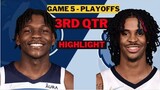 Memphis Grizzlies vs Timberwolves 3rd Qtr Highlights game 5 playoffs April 26th | 2022 NBA Season