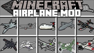 Minecraft AIRPLANE MOD / TRAVEL TO AIRPORT TO TAKE PLANES AND HELICOPTERS !! Minecraft Mods