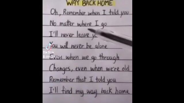 Way Back Home😍😍