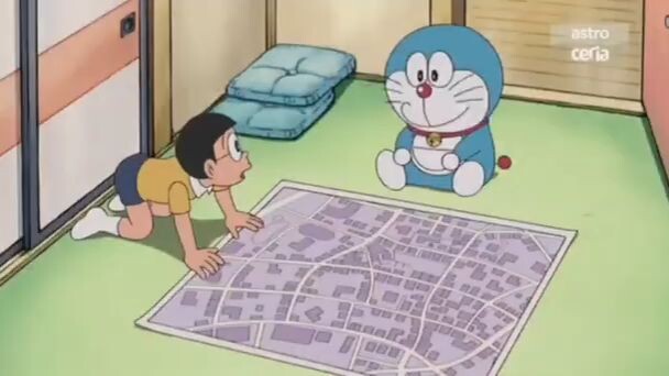 Doraemon Episode 280 - Berpindah Dengan Peta Perpindahan (Bahasa Melayu)