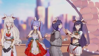 Lele berinisiatif berjongkok untuk Sister La