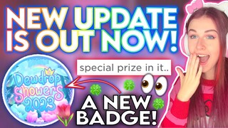 NEW UPDATE OUT! NEW DEWDROP SHOWERS 2023 BADGE! PART 2 COMING TOMORROW? ROBLOX Royale High News