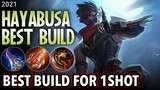 REVAMP IS COMING!! | Hayabusa Best Build in 2021 | Hayabusa Build and Gameplay - Mobile Legends