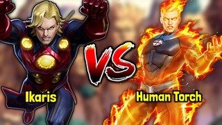 IKARIS VS HUMAN TORCH | MARVEL SUPER WAR | IKARIS SKILL GUIDE