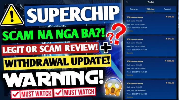 SUPERCHIP LATEST WITHDRAWAL UPDATE! | SUPERCHIP LEGIT OR SCAM?! | ANOTHER SCAMPANY?! | July 24, 2022