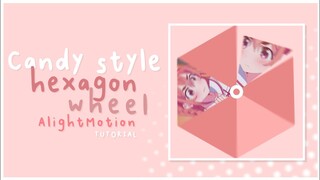 candy style transition tutorial on alightmotion #50 | ae inspired| hexagon spin wheel