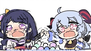 【提瓦特幼儿园】小宝宝雷神的点心被甘雨吃了，正在哭哭