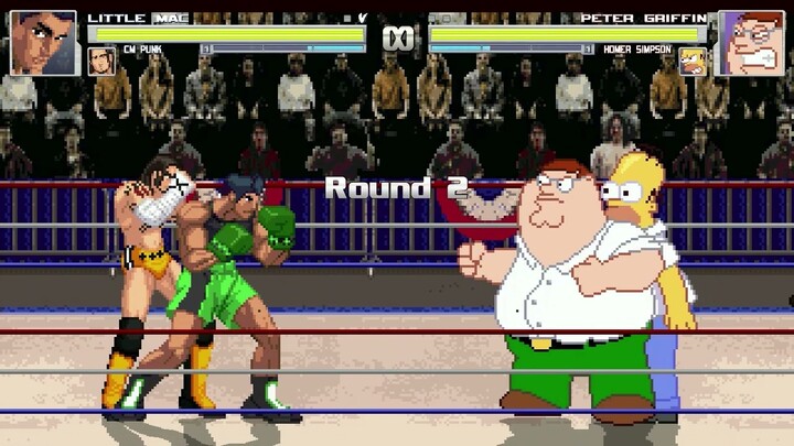 AN Mugen #406: Little Mac & CM Punk VS Peter Griffin & Homer Simpson