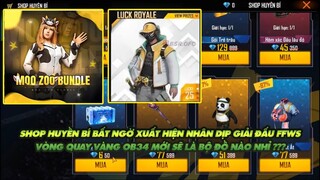 FREE FIRE | SHOP HUYỀN BÍ NHÂN DỊP FFWS XUẤT HIỆN CÓ GÌ HOT? HÉ LỘ VÒNG QUAY VÀNG OB34 MỚI!