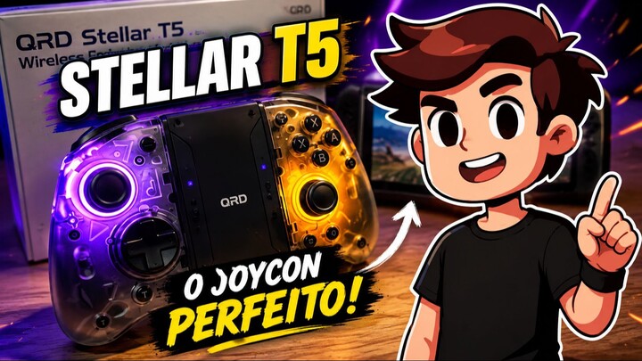 QRD STELLAR T5 - UM DOS MELHORES JOYCONS PARA NINTENDO SWITCH 1 #nintendoswitch
