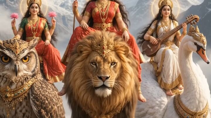 Divine Trinity: The Power of Maha Shakti, Maha Lakshmi, and Maha Saraswati