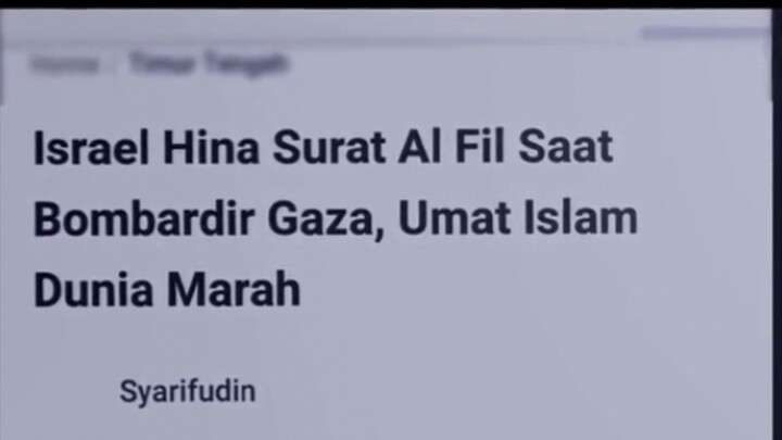 islrewel laknatullah hina surat al fill saat bombardir Gaza.