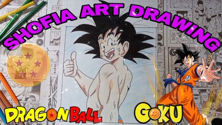 drawing anime dragonball son goku