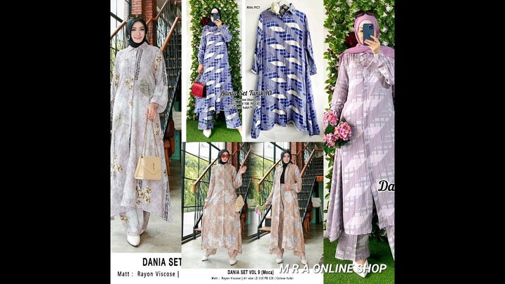 Setelan Baju Wanita Terbaru 2021 | Dania Set Vol 09 & Vol 10  | Setelan Baju Tunik Dan Celana Kulot