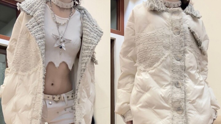 ถ่ายทั้งแบบโชว์ขาและไม่โชว์ขา ทั้งสองชุดเป็นสีขาวระยิบระยับ ดูหรูหราสุดๆ มีกลิ่นอายของคุณหนูจอมดื้อเ