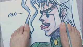 【JOJO】Hardcore foot painting with white flowers rerorero! ! ? ?