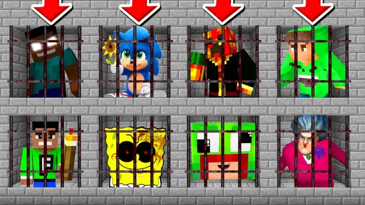Minecraft PE : DO NOT CHOOSE THE WRONG PRISON! (Jelly, PrestonPlayz, Baby Sonic & MORE)