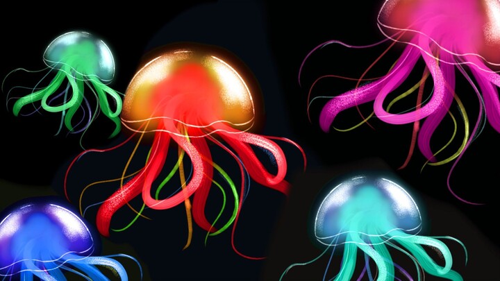 HOW TO DRAW JELLY FISH🪼🪼🪼