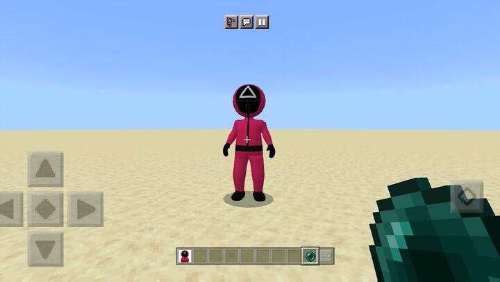 What's inside the 3D SQUID GAME RED SOLDIER in Minecraft PE?