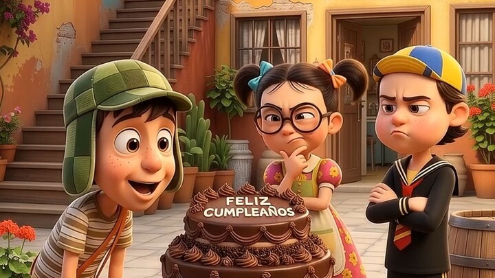 chaves na vila com o misterio do bolo