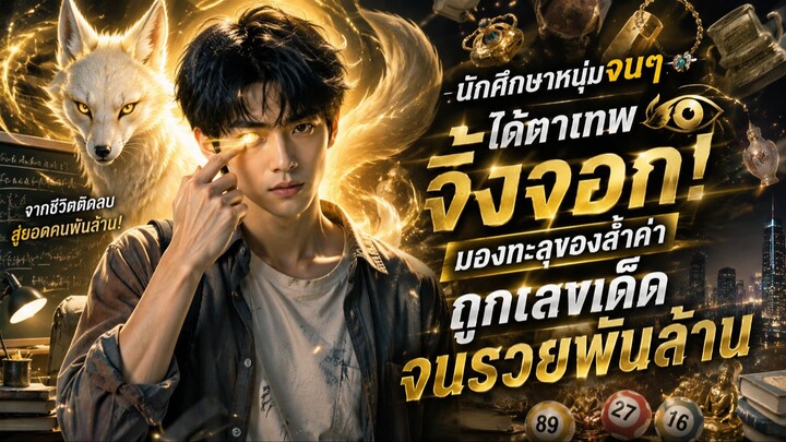 นักศึกษาหนุ่มจนๆ ได้ตาเทพจิ้งจอก! มองทะลุของล้ำค่า ถูกเลขเด็ดจนรวยพันล้าน