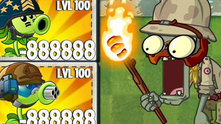 PvZ 2 Challenge – Super Adventure Zombie Level 40 vs. Every Plant at Level 100 – Who Will Win?