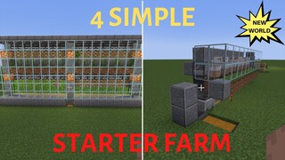 4 SIMPLE Starter Farm in New World! [ Minecraft]