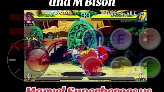 Marvel Superheroes vs Street Fighter : Evil Sakura and Akuma vs Omega Red and M Bison