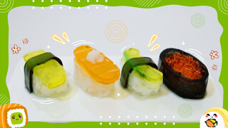 Frozen's special, a jelly sushi? 