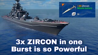Modern Warships: 3x ZIRCON in RF TARK PYOTR VELIKIY is so Powerful.