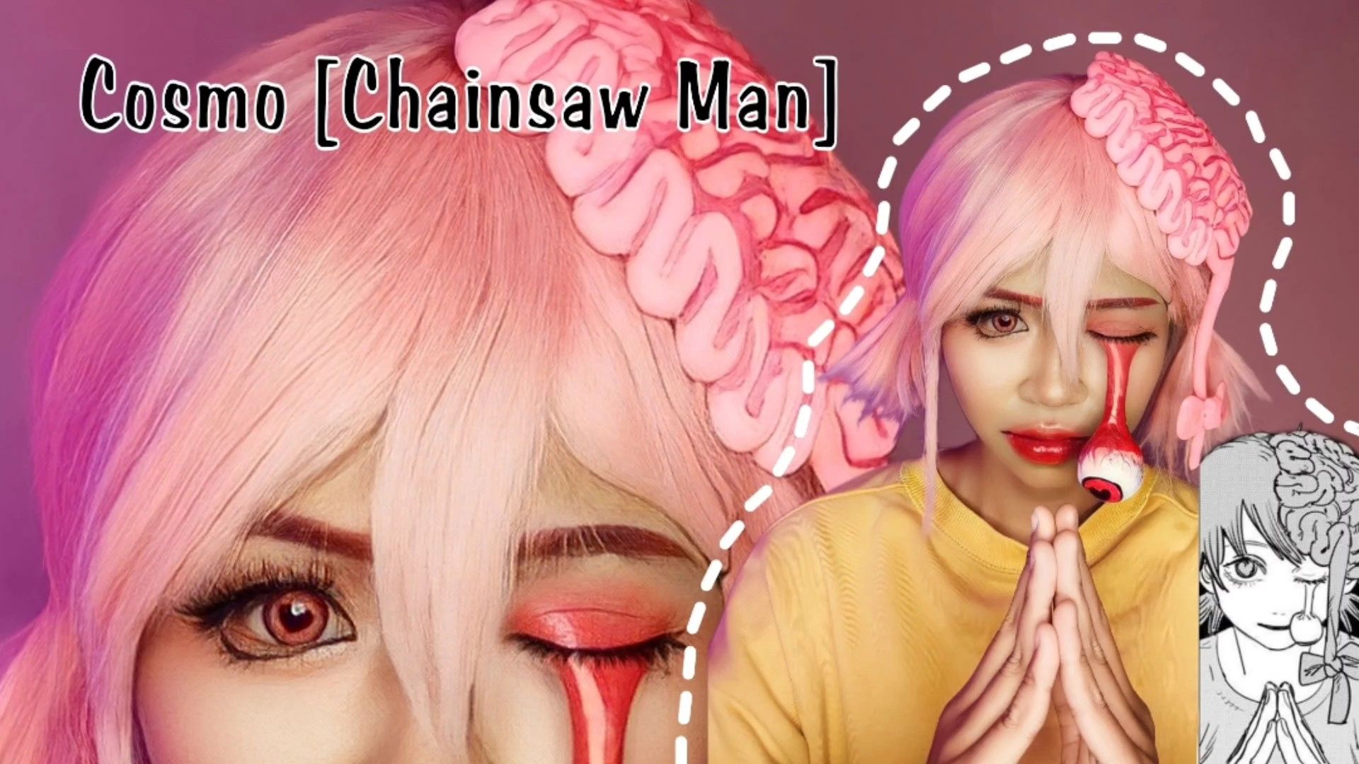 TUTORIAL MAKE-UP LOOKS COSMO [CHAINSAW MAN] BY ME - BiliBili