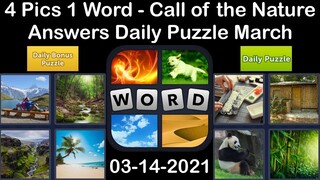 4 Pics 1 Word - Call of the Nature - 14 March 2021 - Answer Daily Puzzle + Daily Bonus Puzzle