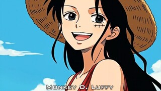If all the members of One Piece changed their genders... I think Luffy is quite attractive.