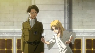 "Ketika kamu menjadi ratu, kamu bisa mengalahkan kurcaci itu (kapten)" [Attack on Titan Season 3]