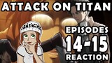Court AND Experimentation?! Attack on Titan Season 1 Episodes 14 - 15 | Anime Reaction
