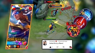 OFFLANE BRUNO VS META BRODY  | BRUNO BEST BUILD AND EMBLEM MLBB