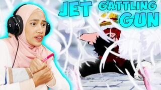 LUFFY'S SHEER INDEFATIGABILITY TO DEFEAT LUCCI.. LUFFY VS LUCCI.. JET GATTLING GUN REACTION!