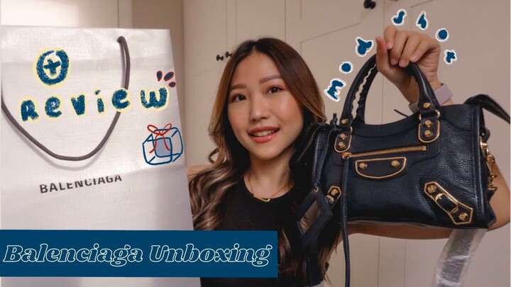 Balenciaga Mini City Edge Blue de Nuit Unboxing Review + MOD shot / Unboxing Balenciaga BAG 📦/ INDO