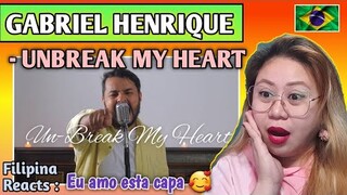 GABRIEL HENRIQUE - UNBREAK MY HEART (Cover Song) || FILIPINA REACTS