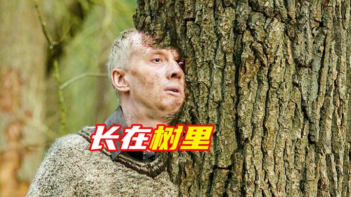 A man is actually growing inside a giant tree; a sci-fi film